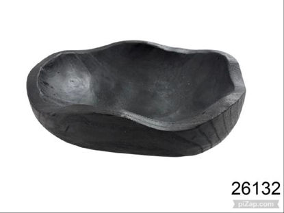 Imagen de CENTRO DE MESA CUENCO MADERA NEGRA 30X21 CM 3.26